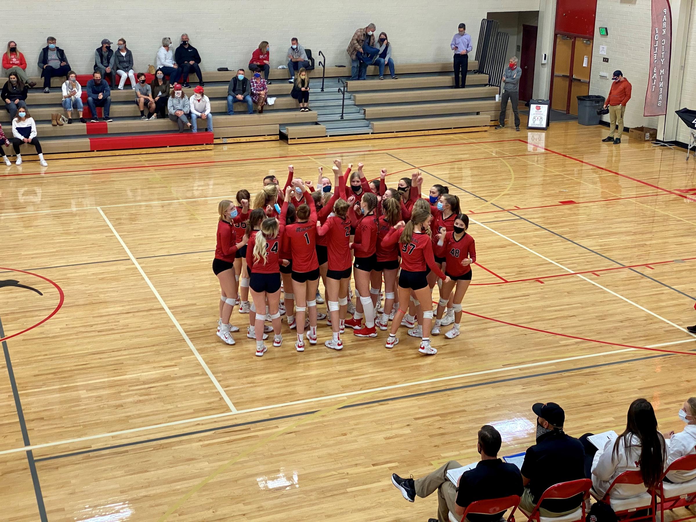 Miner Volleyball Sweeps Mountain Ridge Sets Rematch With Salem Hills
