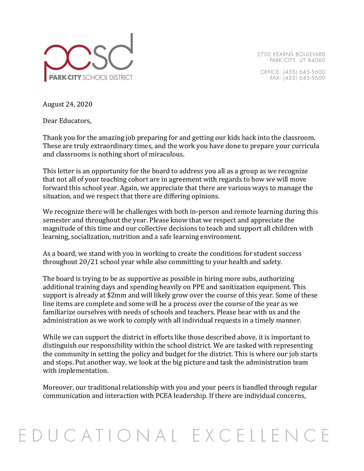 Pcsd Superintendent Thanksgiving Letter Draws Heat Kpcw