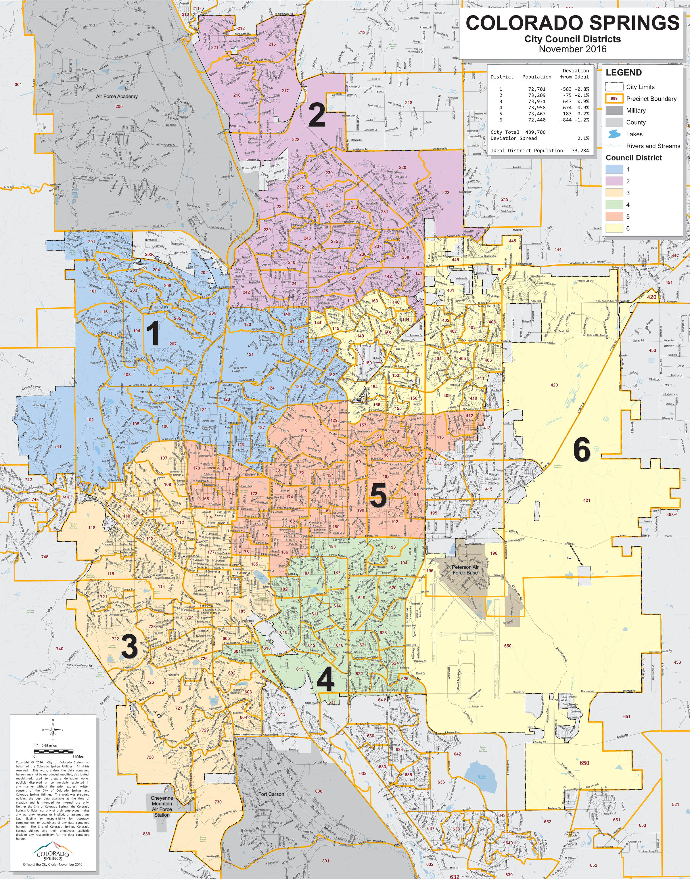 Colorado Springs District Map