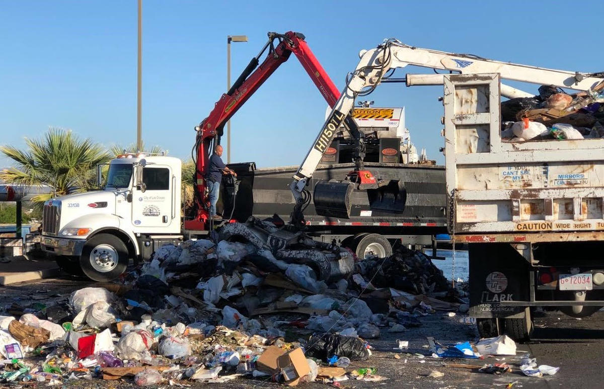 Solid Waste Driver Firefighters Quell Trash Fire In Las Cruces KRWG