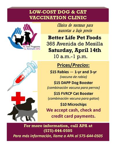 Low Cost Vaccination Microchip Clinic Coming To Las Cruces Krwg