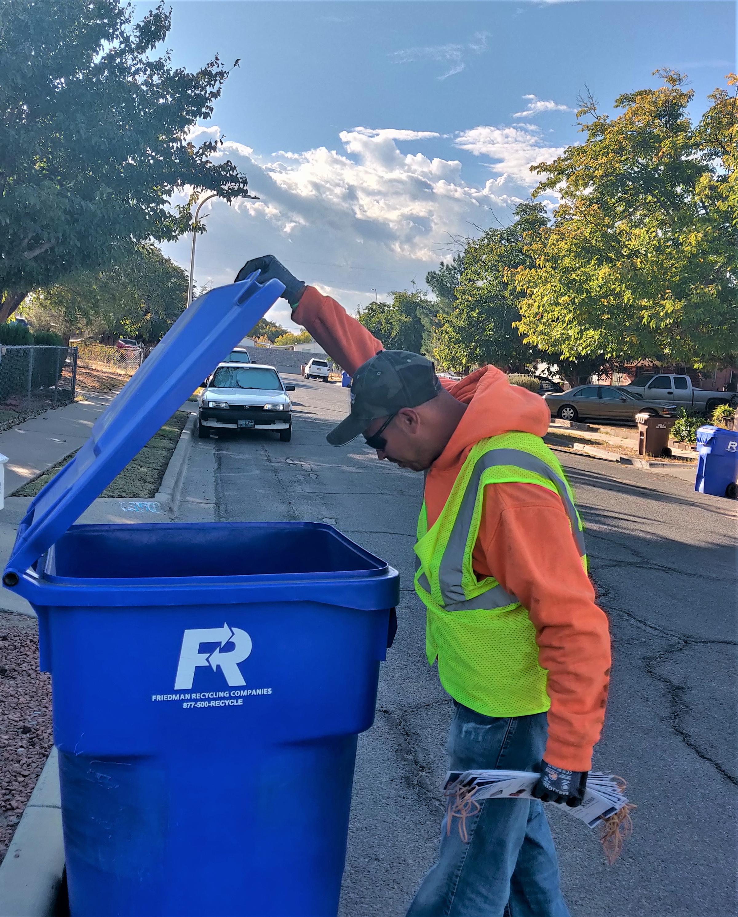 Las Cruces Recycling Bins Being Inspected By Employees | KRWG