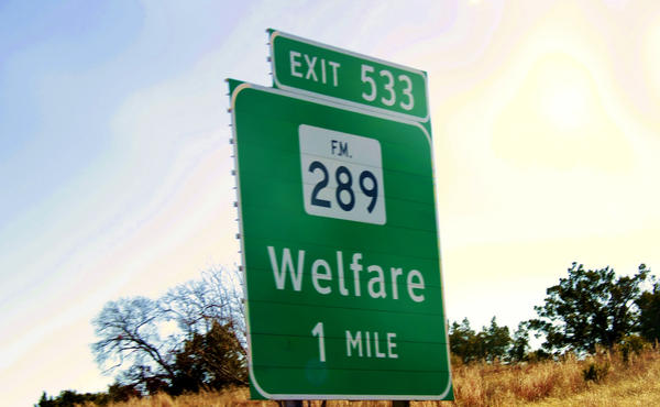 Welfare Exit Sign