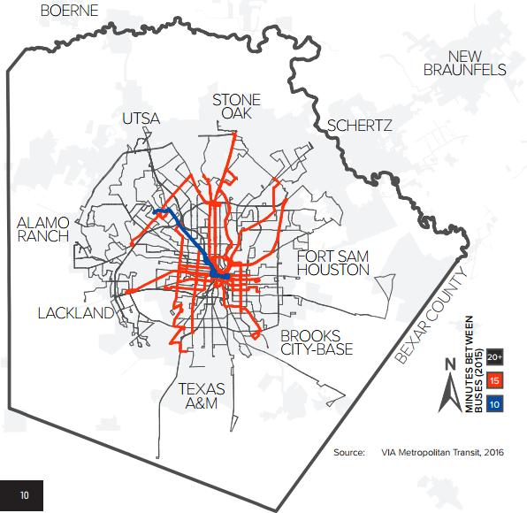 San Antonio Bus Routes Map Stuck Behind The Wheel: How Rapid Bus Service May Reduce San 