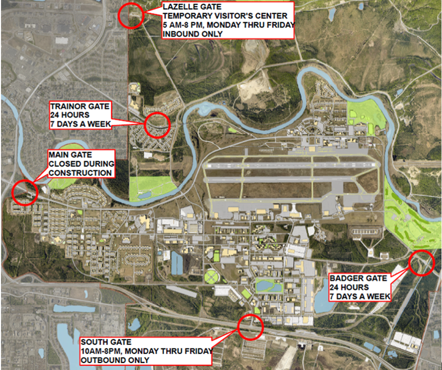 Road Project to Temporarily Close Fort Wainwright Main Gate, Visitor