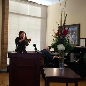 Kurt Bestor performs with 86-year-old Merrill Franklin.