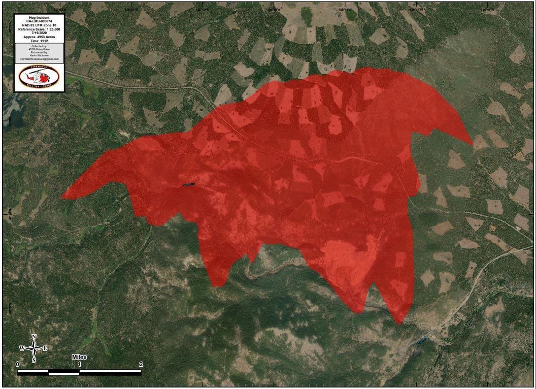 Sheep Fire Map Susanville