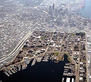 Aerial image from developer Vulcan highlights Seattle's South Lake Union