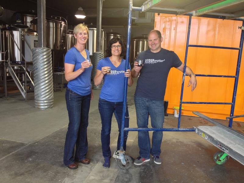 Stoup Brewing Company's founders Brad Benson, Lara Zahaba and Robyn Schumacher 