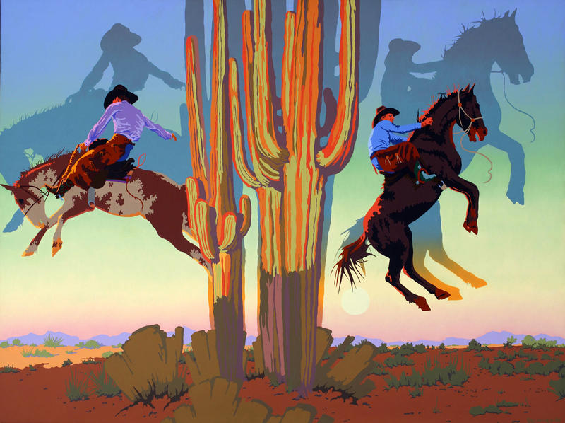 A vivid portrait by Bll Schenck at the Tacoma Art Museum, a gift from the Haub family of Germany. The Haubs fell in love the Tacoma area in the 1950s and have collected an impressive collection of western art for decades. 