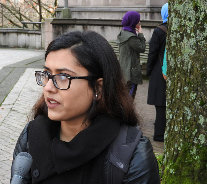 Mina Sultana, co-president of the Muslim Student Association at the UW, advises all Muslim students to walk with a buddy on and off campus and 'be extra cautious of their surroundings.'