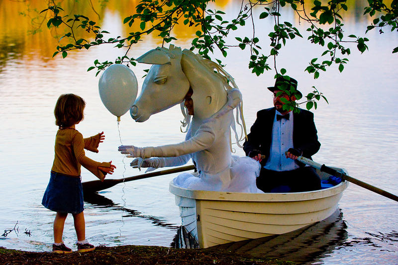 In Lucia Neare's world, a horse can deliver balloons via rowboat