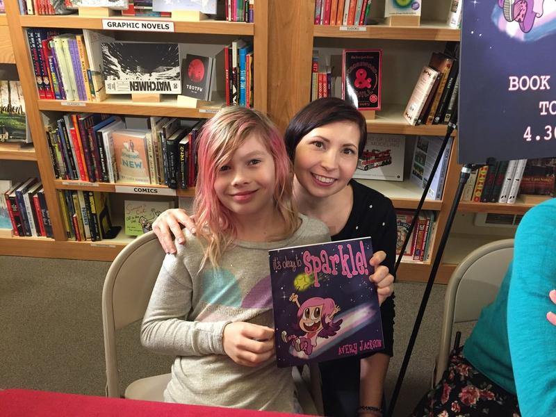 Debi and Avery Jackson at the book launch party in Seattle for Avery's book, 'It's Okay to Sparkle.'