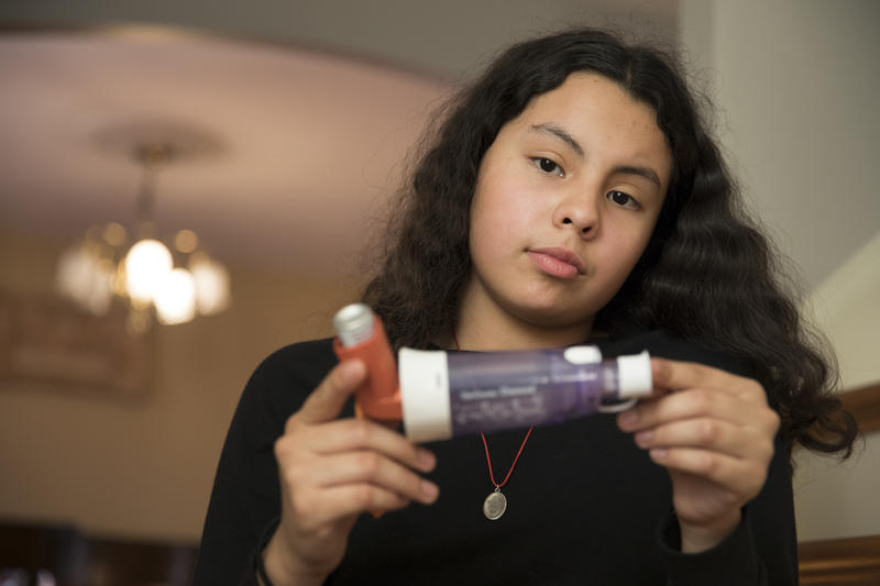 Estefany Velasquez, 13, manages her asthma with medication but research shows that for every one emergency room visit for asthma made in our nation every year, there are 10 to 15 missed school days. 