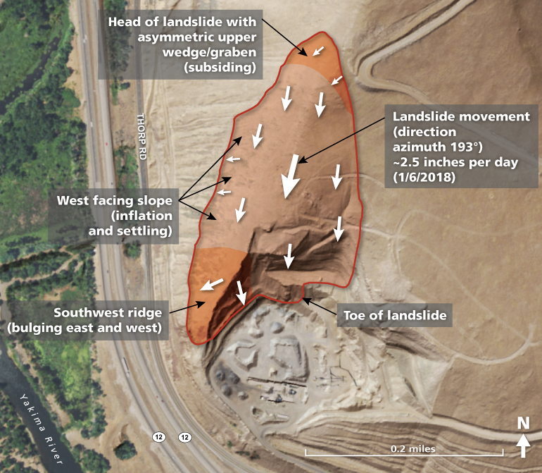 Best and worst case scenarios for the Rattlesnake Ridge landslide