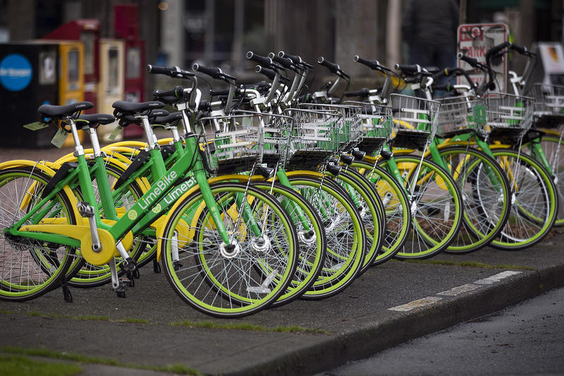 Bike share bikes in Seattle