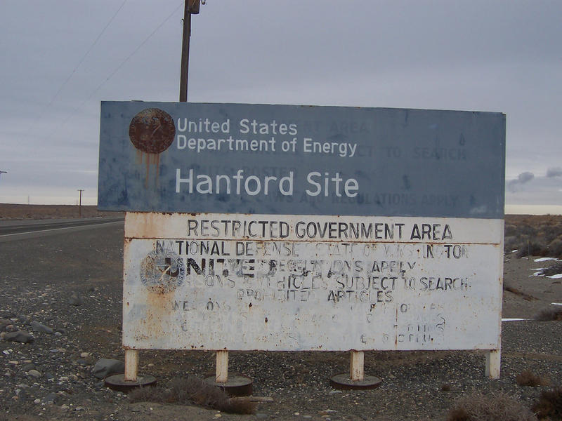 A government sign at the Hanford Nuclear Reservation