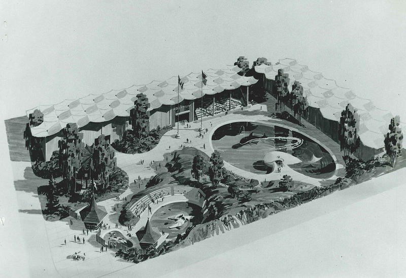Proposed 'marine park' at Seattle Center, 1966