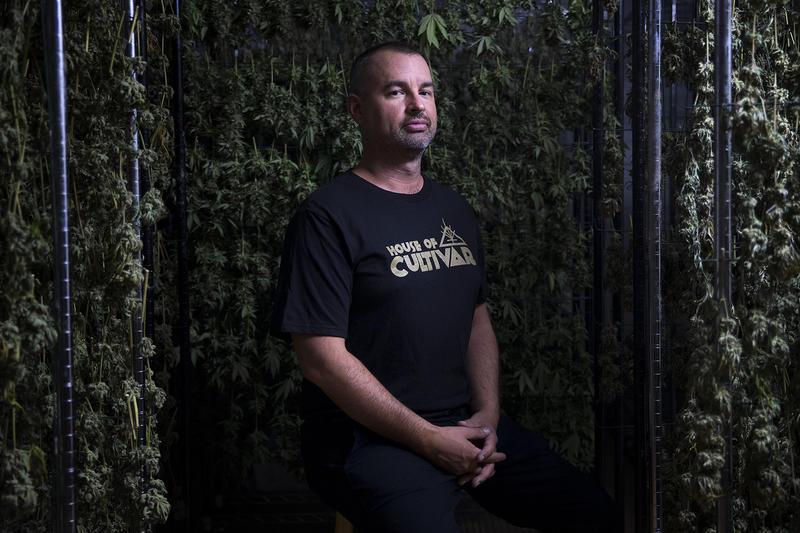 Jason Hutto, Founder and CEO of House of Cultivar, poses for a portrait on Wednesday, July 18, 2018, at House of Cultivar in Seattle.