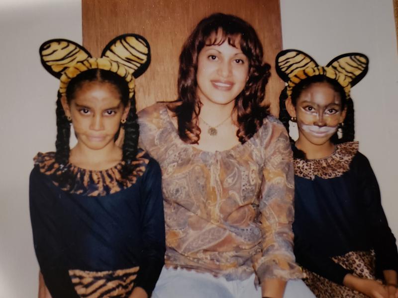 Liz Garcia and her daughters on Halloween circa 2001 or 2002. The photo was taken in the apartment where Garcia was raped a few years later. 