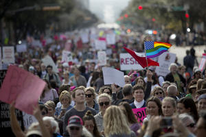 PHOTOS: On Anniversary Of Trump's Inauguration, Austinites Rally For Second Women's March
