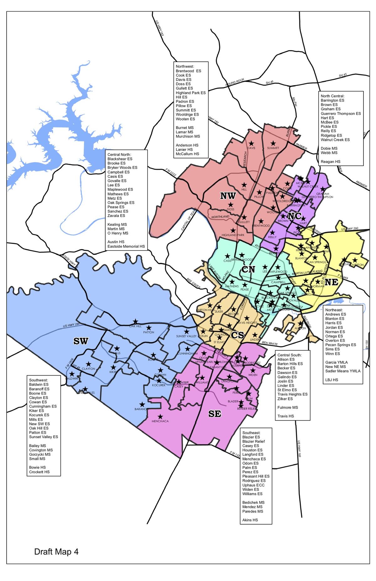 Here Are The Regions Austin ISD Is Using In Its Plan To Close Schools | KUT