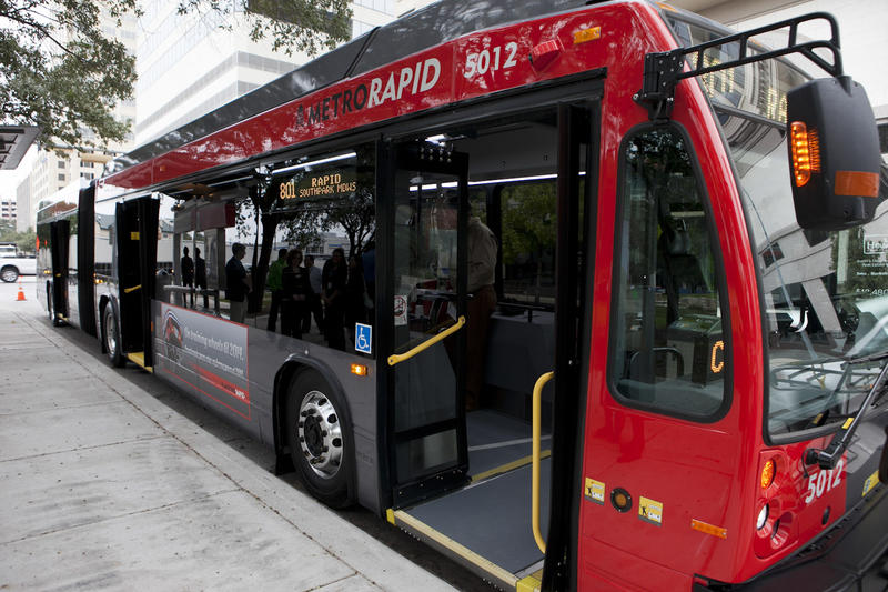 PHOTOS: Riding Inside Capital Metro's New MetroRapid Bus | KUT