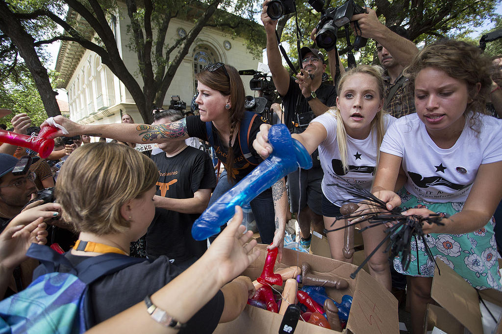 Armed with Dildos, UT Students Protest Campus Carry KUT image