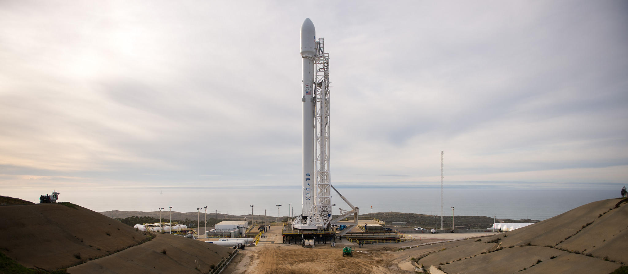 the spacex falcon 9 rocket is seen at vandenberg air force base