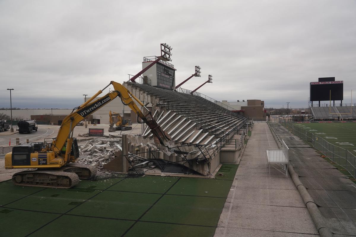 Demolition Begins on Old Union Stadium Public Radio Tulsa