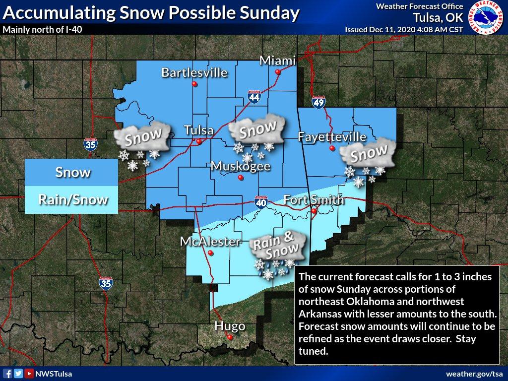 1 To 3 Inches Of Snow Possible Across Green Country Sunday Morning Public Radio Tulsa