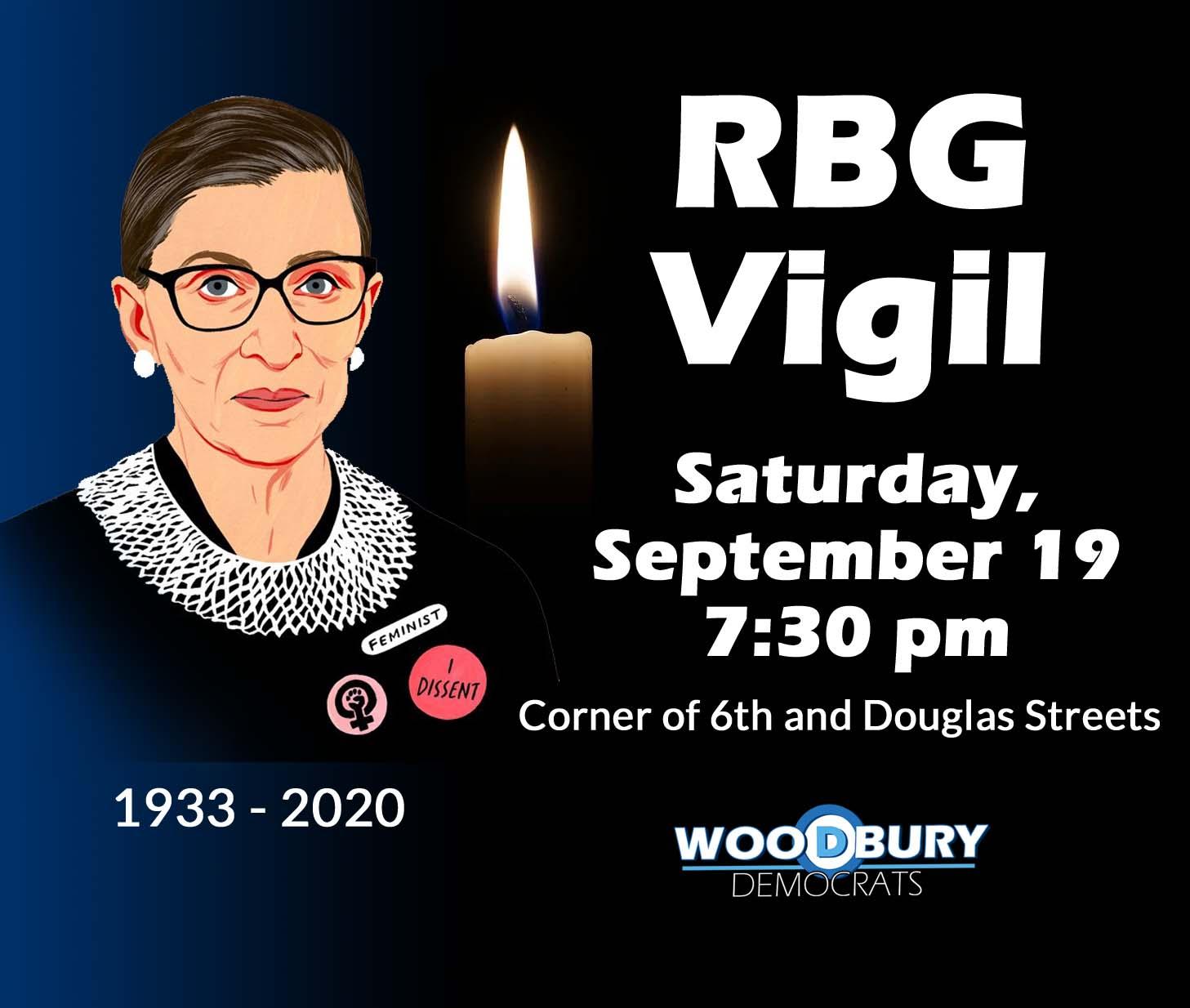 Vigil for Supreme Court Justice Ruth Bader Ginsburg in