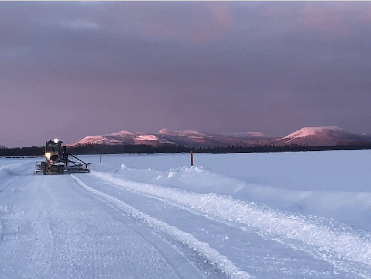 Heavy Snowfall Means Constant Plowing, Shorter Kuskokwim Ice Road KYUK