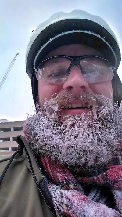 biking to work in winter