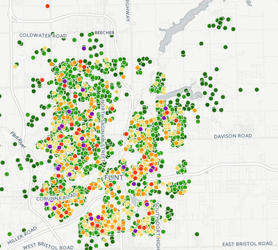 Map Take A Closer Look At Flint Lead Testing Results Michigan Radio