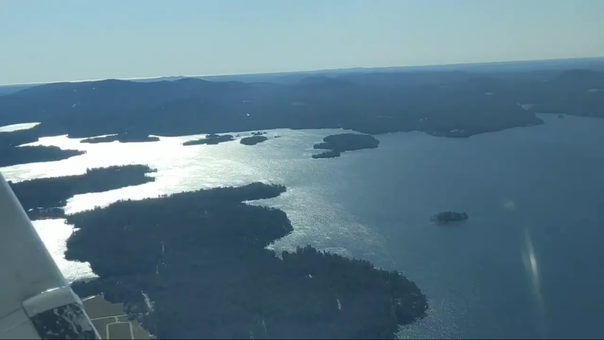 Spotter Plane Calls 'Ice Out' On Lake Winnipesaukee New Hampshire
