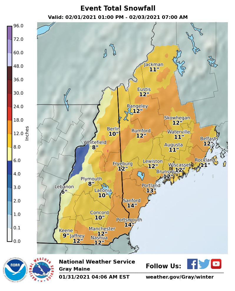 N.H. Forecast Significant Snowfall Expected Across Granite State New