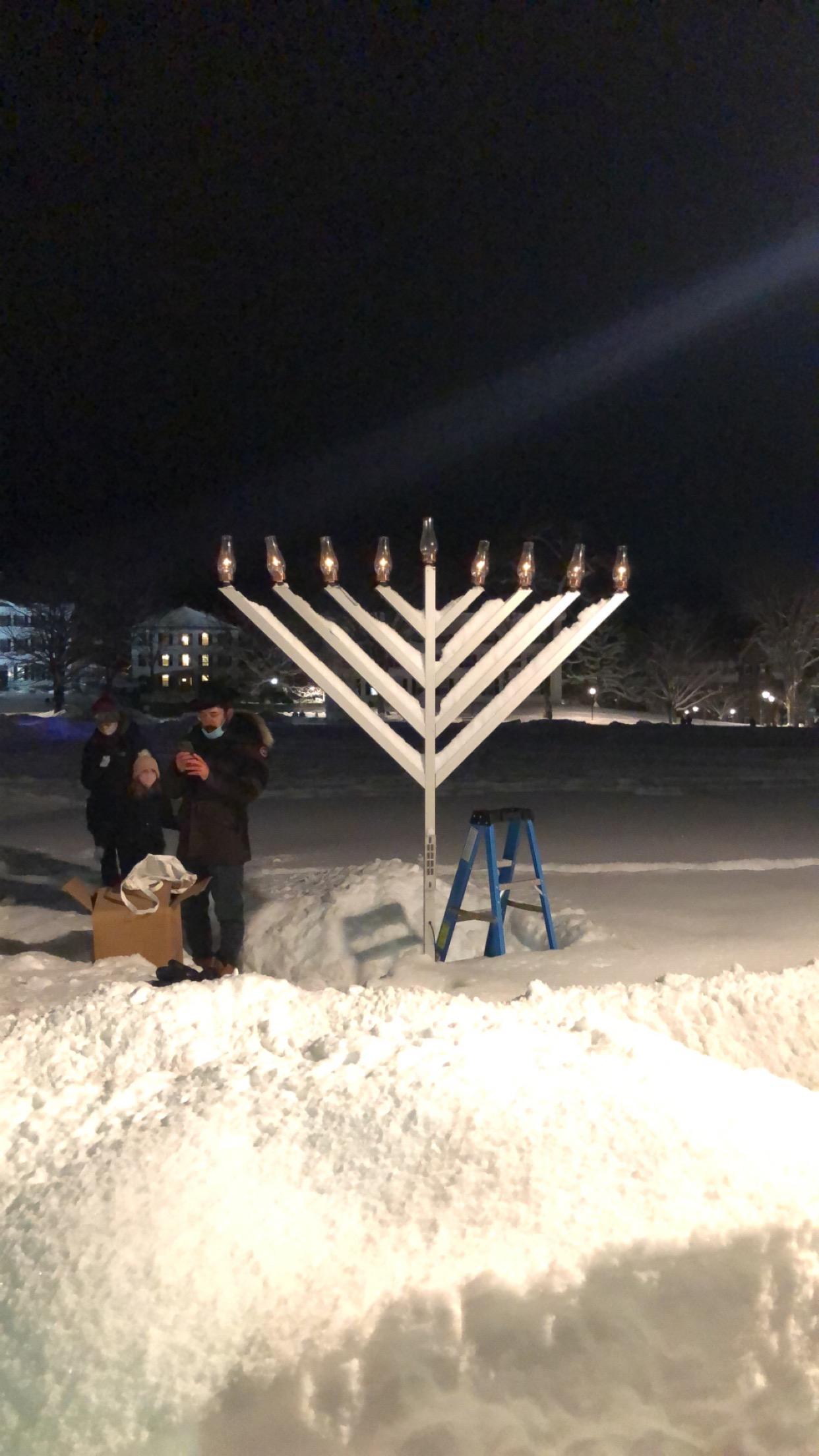 After Dartmouth Menorah Was Vandalized Hanover Police Seek More Information New Hampshire Public Radio