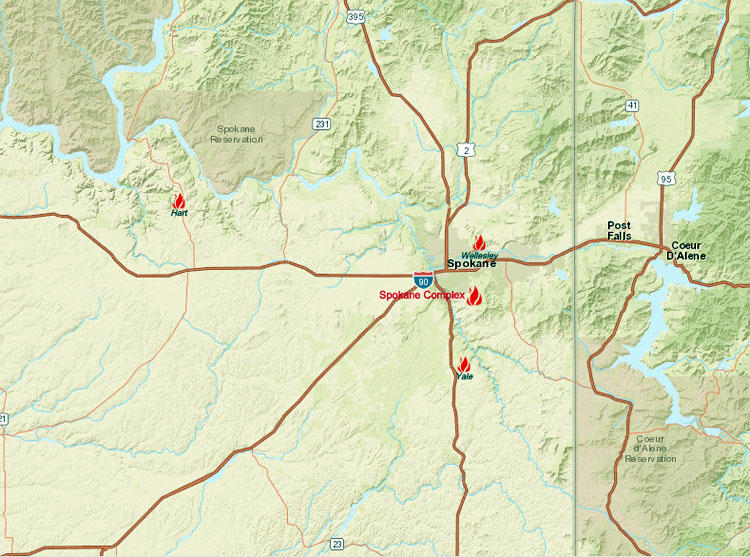 Uncontrolled Wildfire Surrounds Spokane | NW News Network