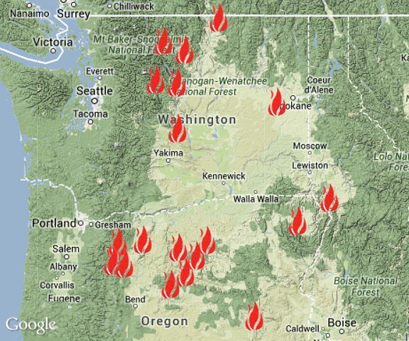 Wildfires Washington State Map Inslee Says Feds Will Help Restore Power In Fire Zone | NW News 