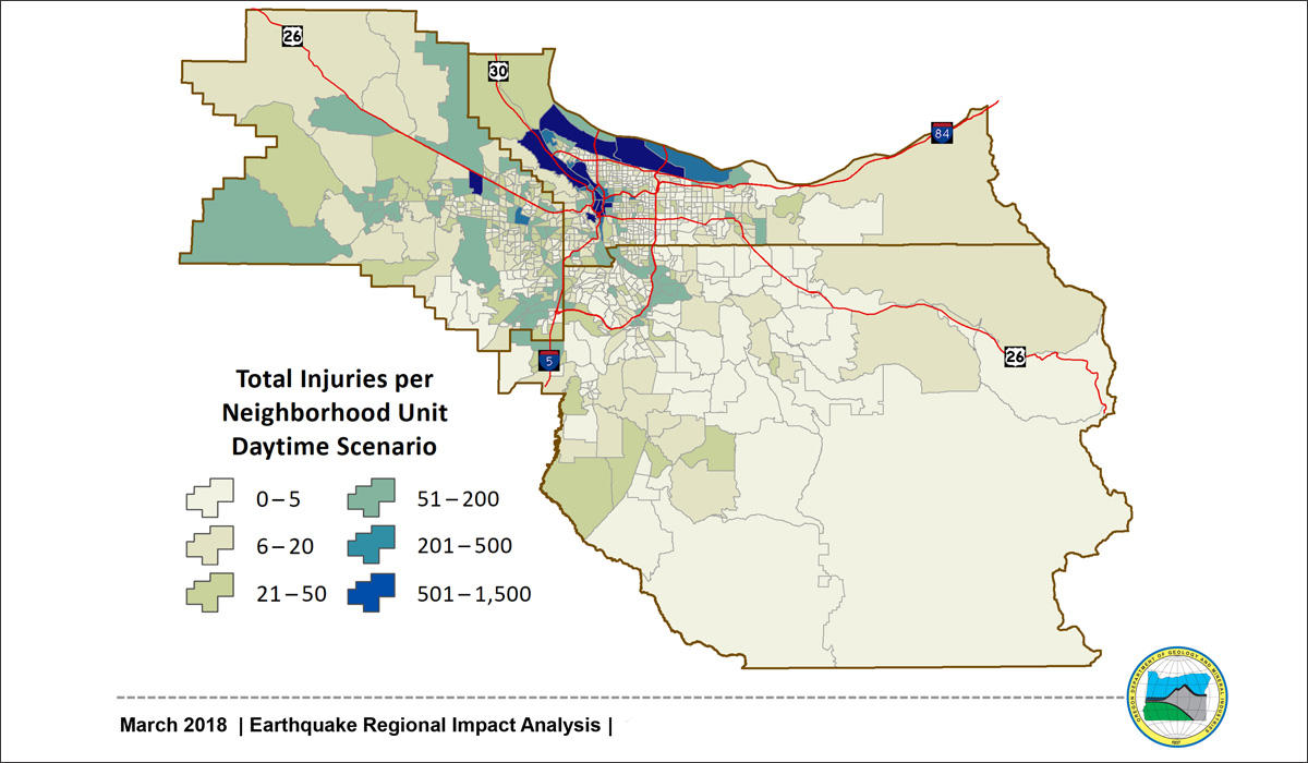 Portland Earthquake Study Estimates Wide Variation In Impact Depending ...