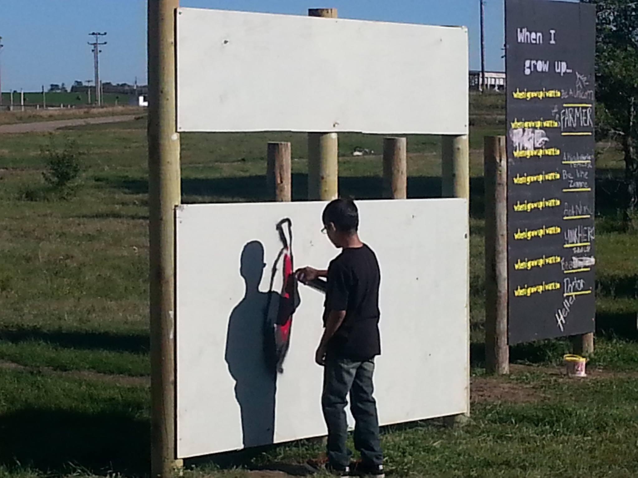 graffiti-inspired street art helps bring awareness to social