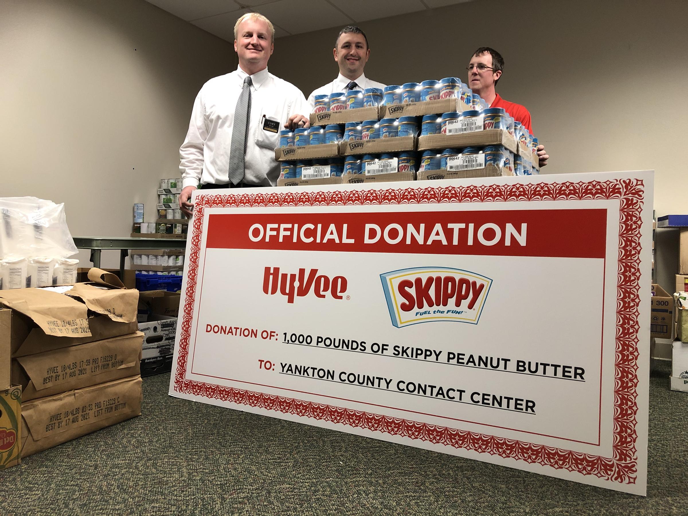 Yankton food pantry recieves 1,000 pounds of peanut butter in donation