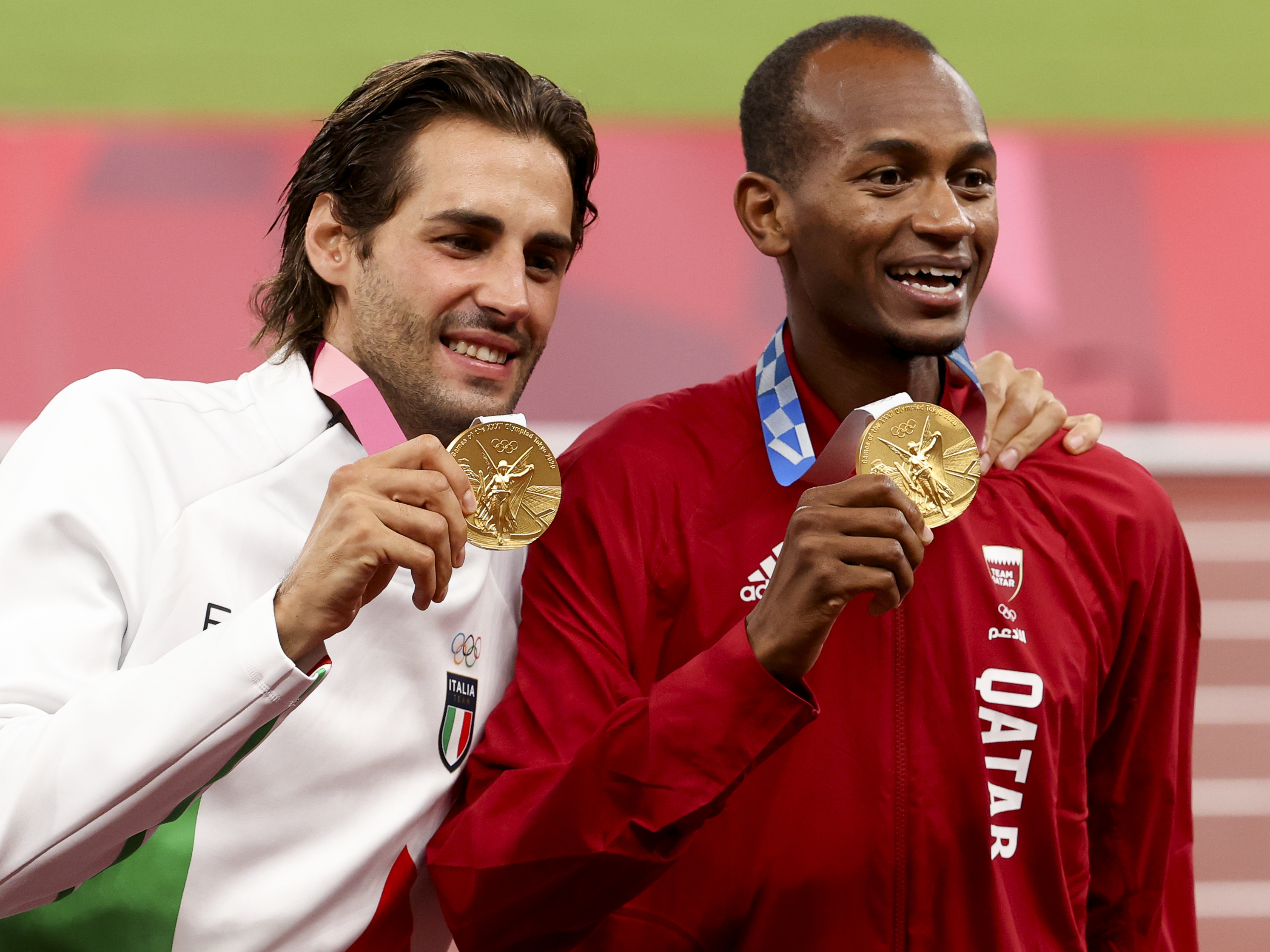 Mutaz Essa Barshim And Gianmarco Tamberi Share The Gold Medal In Olympic High Jump Wprl