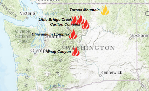 wildfires in washington state map Winds Blowing Ellensburg Area Wildfire Away From Homes Today Klcc wildfires in washington state map