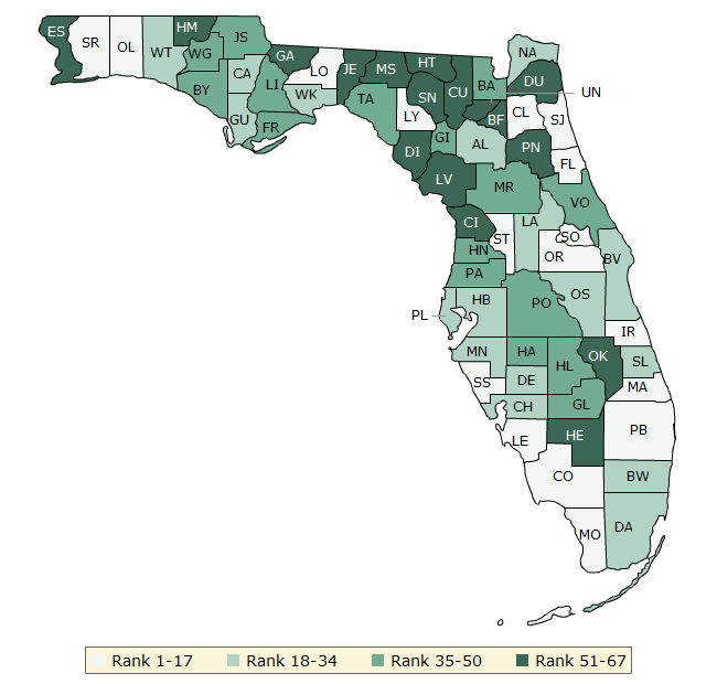 Poverty Impacts Local County Health Rankings | Health News Florida