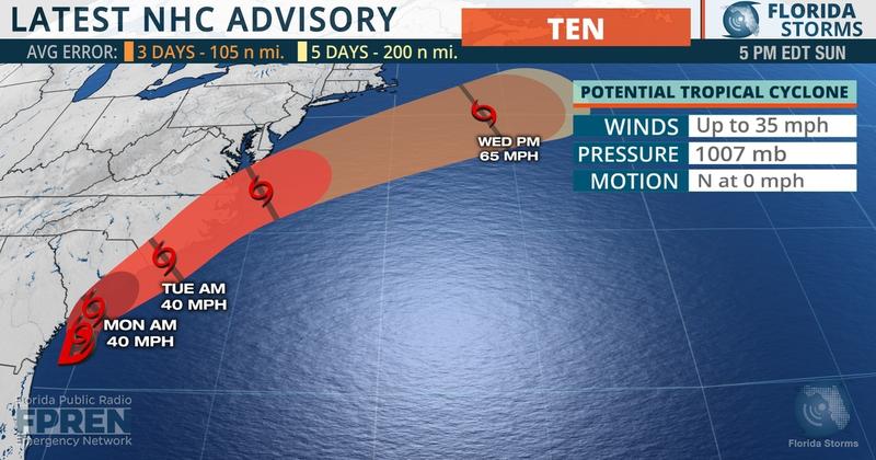 A Tropical Storm is Developing Northeast of Jacksonville  WUSF News