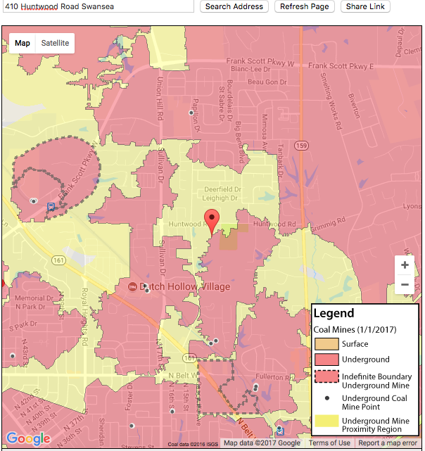 Illinois Mine Subsidence Map - Blank North America Map