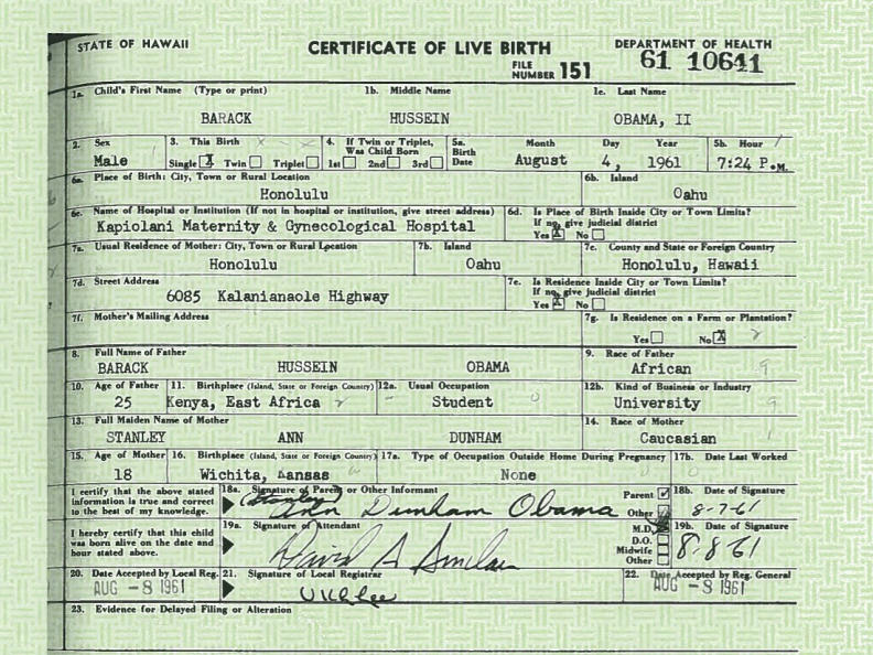 The Obama Birth Certificate A Timeline Politifact