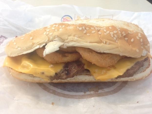 Sandwich Monday Burger Kings Extra Long Cheeseburger Kunc